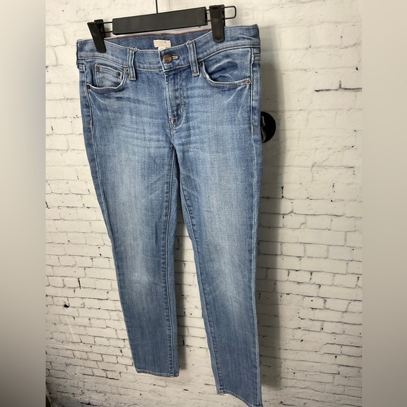 J CREW Jeans Women Medium Rise Skinny Light Wash Casual Stretch Pant Sz 24 T2 - Picture 2 of 10